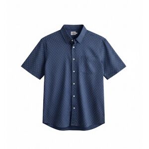 Faherty Blue Movement Short Sleeve Button Up Shirt Size Medium New Without Tags!